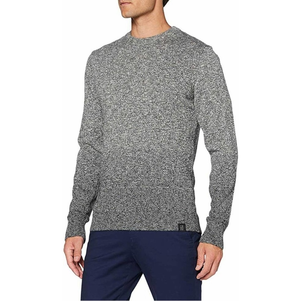 Scotch and Soda Mens Gray Melange Cotton Blend Crewneck Sweater NWOT